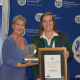 Minister Anroux Marais with Sportswoman of the Year, Anneke Snyman