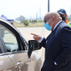 Minister Fritz interacting with motorists