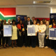 Minister Marais and Brent Walters with the members of the Western Cape Provincial Language Forum with the Language Code of Conduct