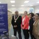 Minister Marais with the mayor of Mossel Bay Municipality, Alderman Harry Levendal and the staff of Herbertsdale library.