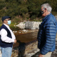 Minister Meyer and Hans King with  the Meul Weir in the background