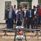 Minister Meyer, HOD Dr Mogale Sebopetsa with group of drone pilots