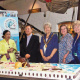 Ms Sugie Harijadi (Indonesia Consul General), Mr Jorge Fouseca (Portugal Consul General), Executive Mayor Marie Ferreira (Mossel Bay Municipality), Ms Marcia Holm (Mossel Bay Tourism) and Ms Hannetjie du Preez (DCAS) at the cake.