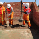 The EPWP trainees working on site.