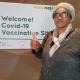 Goodwood community member Cheryl Dreyer received her booster dose at GrandWest.