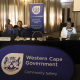 From left: Head of Department for Community Safety, Adv Yashina Pillay, Minister of Police Oversight and Community Safety, Mr Reagen Allen, Area Commissioner of Drakenstein at the Department of Correctional Services, Ms Ntomboxolo Kungene and South Africa