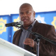 Minister Plato renders his address at the Community Imbizo in Lavender Hill.