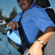 Provincial Traffic Chief Kenny Africa uses a seatbelt.