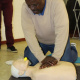 Qondephi Yantolo demonstrates resuscitation of an adult.