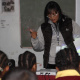 Ronel Jonathan, DCAS West Coast, explains the symbolism of the Olympic Rings to the learners