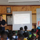 SAAID representative Hendrik de Villiers presenting an Anti-doping talk to athletes participating in the generic testing event