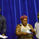 The adjudicators from the Baxter Theatre, Thami Mbongo, Zoleka Helesi & Bongi Mantsai