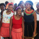 The girls from Villiersdorp High School dressed in their traditional African wear.