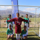 The passionate football girls team from Bontebok, Swellendam at the RSDP Games in Villiersdorp