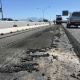 The removal of the existing asphalt on the N2.