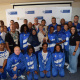 The team who brought home the gold from the Winter Games with Minister Marais.
