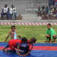 The wrestling demonstration aimed to set straight the misconceptions about the sport.