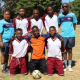 The youth category’s winning team from Kayamandi Secondary School with their coaches.