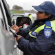 Traffic Officer Wendy Daniels inspects a vehicle on the N2 near Somerset West.