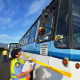 Traffic Officer Wendy Sampson inspects a bus.