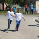 Two learners finishing the 4 km fun run