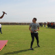 Two SANDF members lead the participants through an aerobics session before the start of competition.