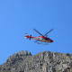 AMS’s helicopter performing its duties during the mountain exercise.