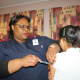 Sr Zimele Kubheka administers the HPV vaccine in Delft.