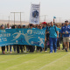 Western Cape Department of Health staff start their march around the field at the beginning of the day’s events in Saldanha