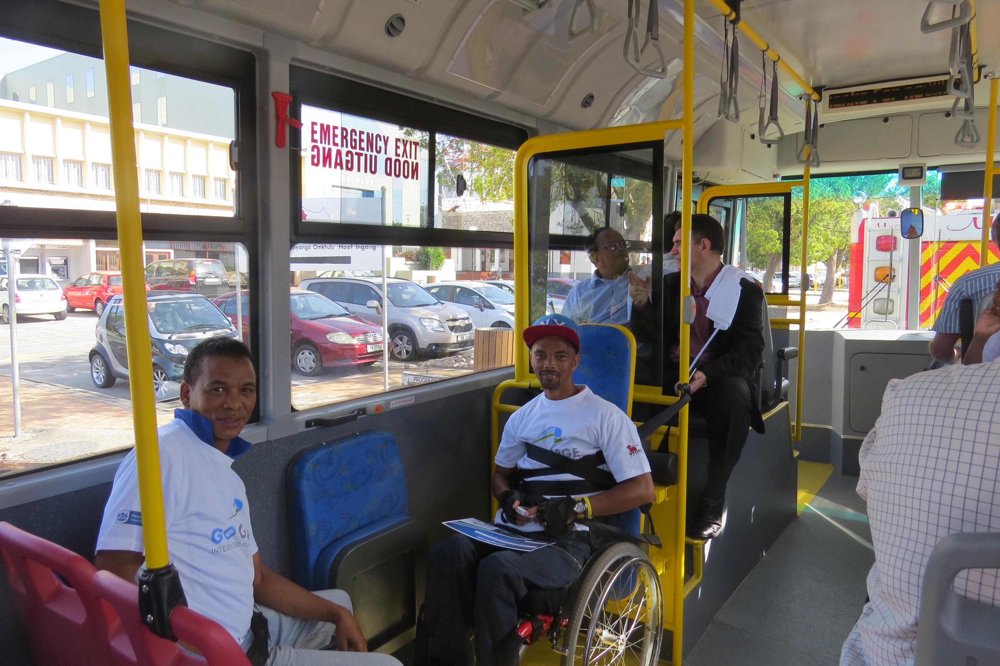 The buses provide services for people with disabilities.