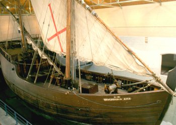 The life-size replica of the Bartolomeu Dias ship on display at the museum