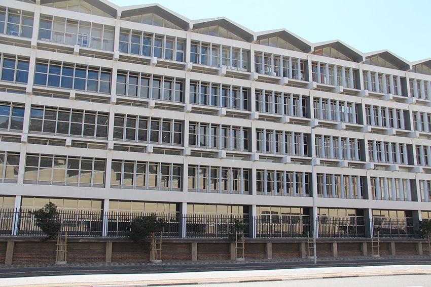 The Rex Trueform Factory Complex, now an office park, as seen from the opposite side of Victoria Road in Salt River.