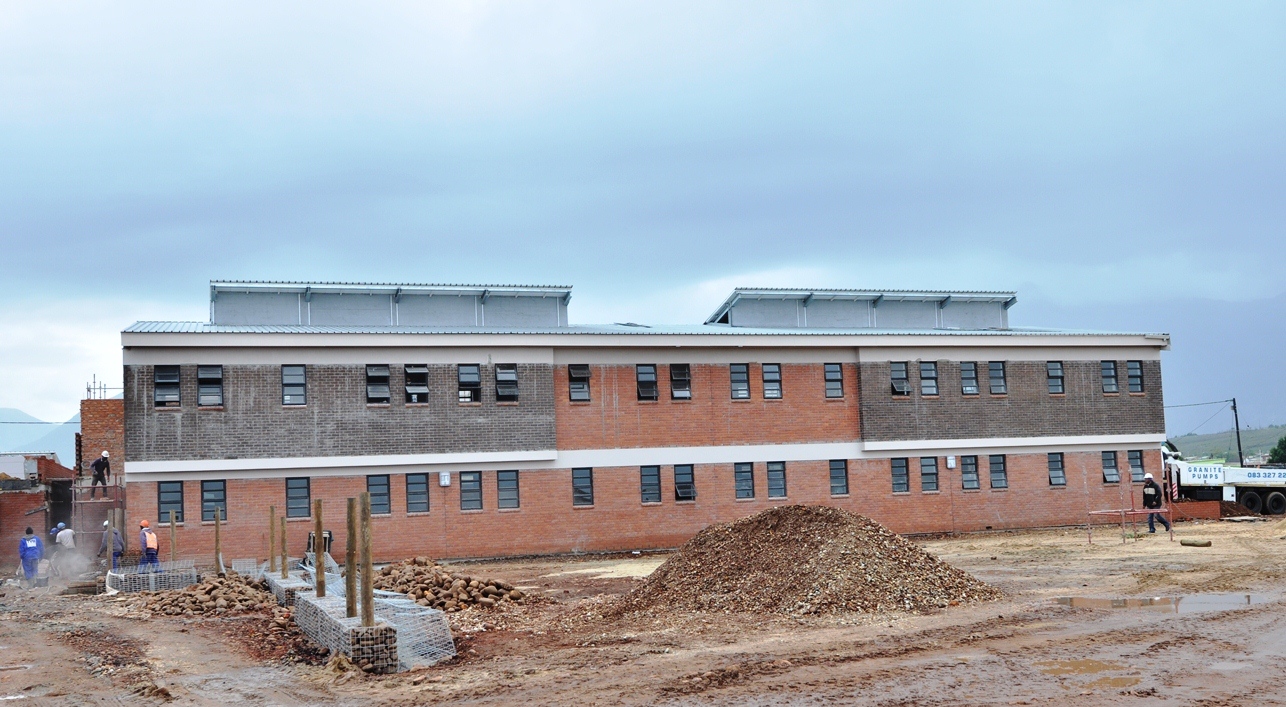 The senior phase classrooms have been built on the second storey.