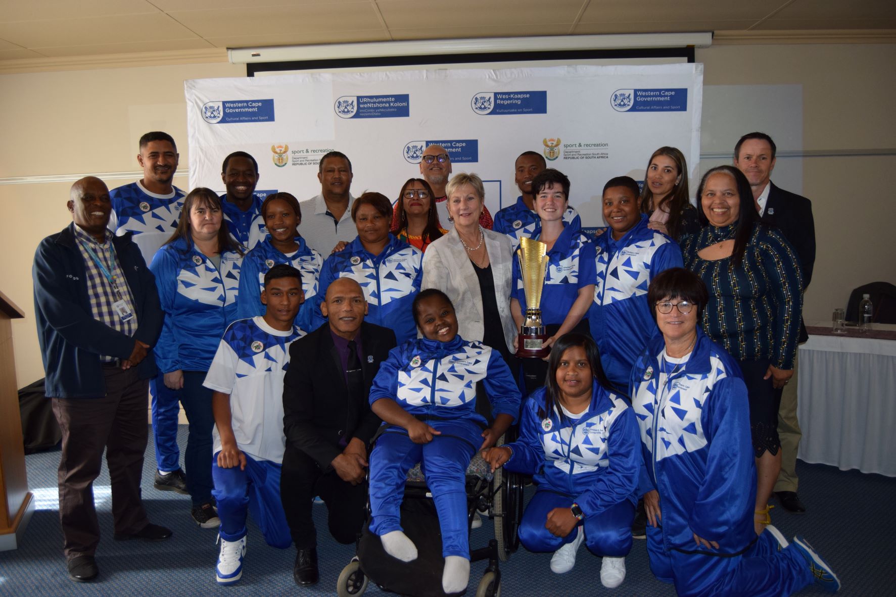 The Team from the Summer Games with Minister Marais.