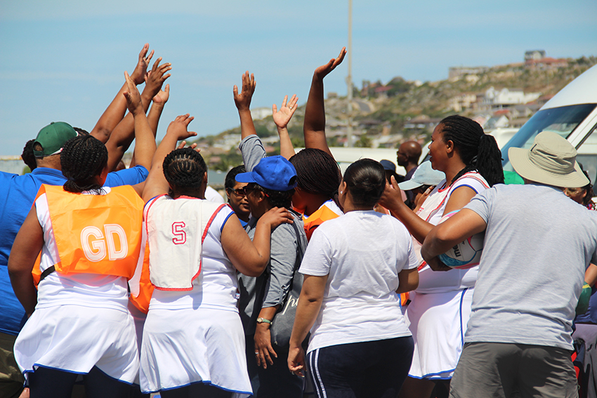 The team spirit was clear for everyone to see during netball matches