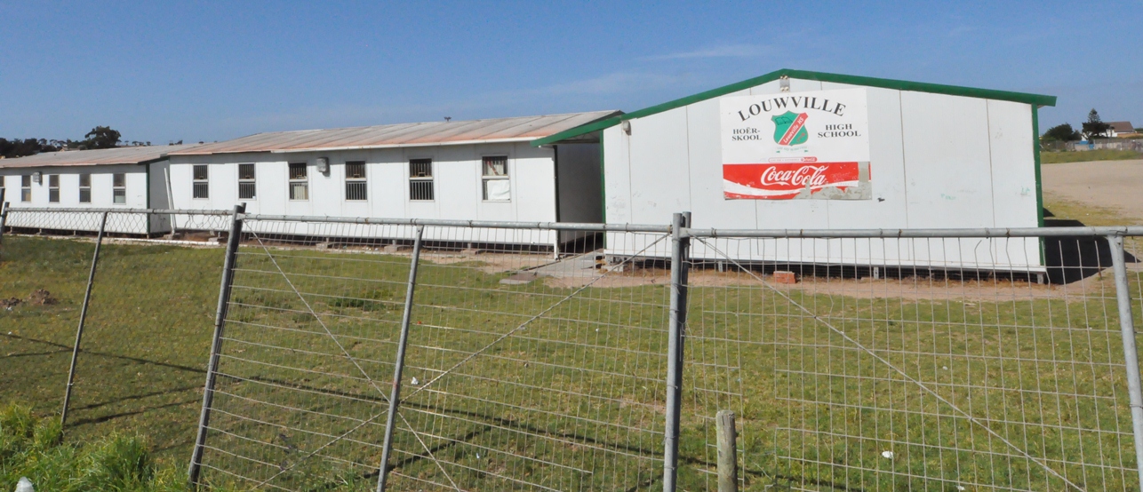 The temporary classrooms on site.