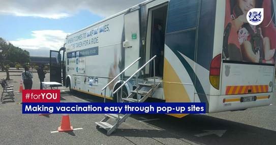 Covid-19 vaccination coverage: Making vaccination easy for you through pop-up sites.