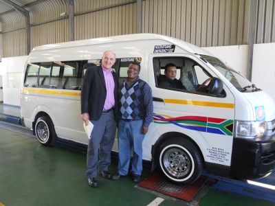 Minister Carlisle Joins SANTACO's Mandla Mata for Free Vehicle Safety Test