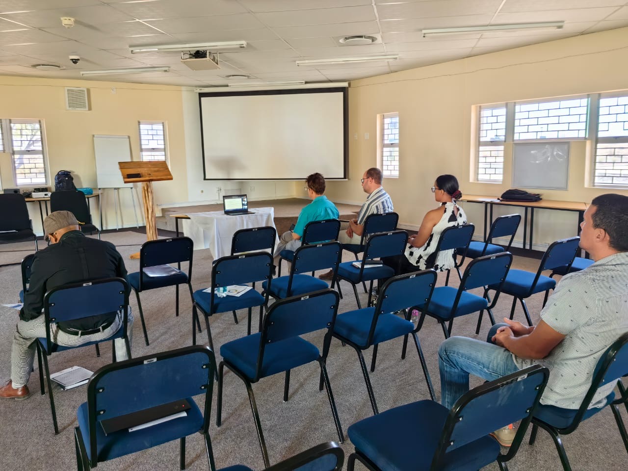 Attendees participating in the satellite venue in Beaufort West.