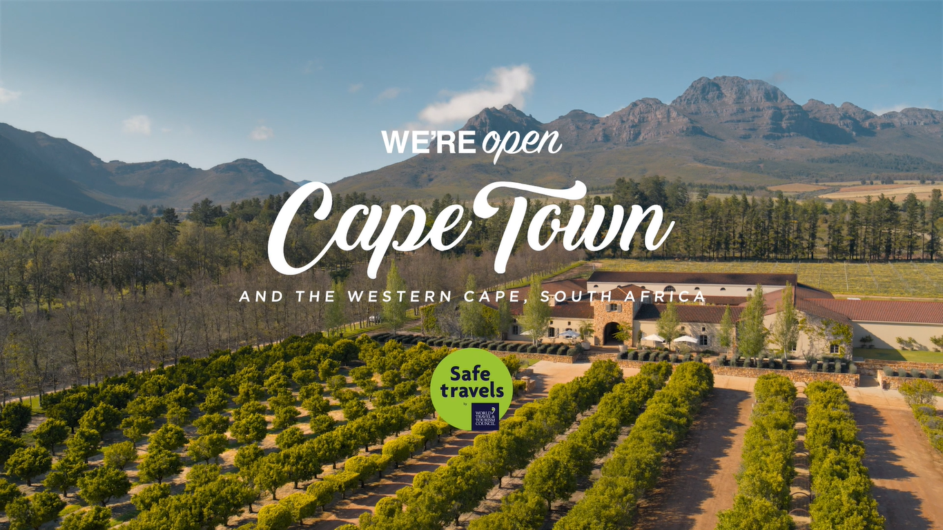 "We Are Open" campaign videos encourage visitors to get that "faraway feeling" in Cape Town and the Western Cape