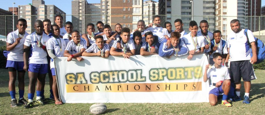 Western Cape Sport School rugby boys with their medals
