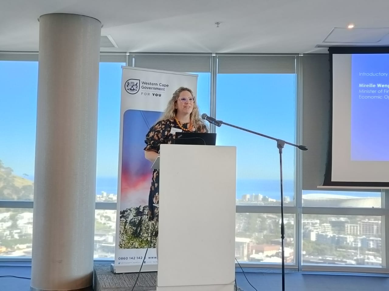 Minister of Finance and Economic Opportunities, Mireille Wenger, addressing the Tourism Readiness Dialogue
