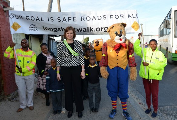 Minister Schafer at the Long Short Walk at Nkazimlo Primary School in Makhaza.jpg