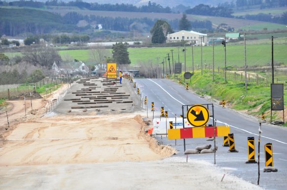 The Annandale Road being widened.JPG